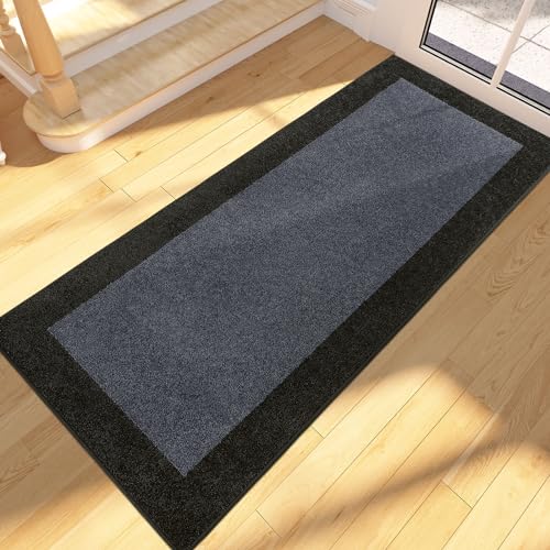 FCSDETAIL Schmutzfangmatte Innen 60 x 150 cm, rutschfeste Fußmatte, waschbar Fussmatte, Läufer Teppich für Hund, Eingang, Küchen & Flur
