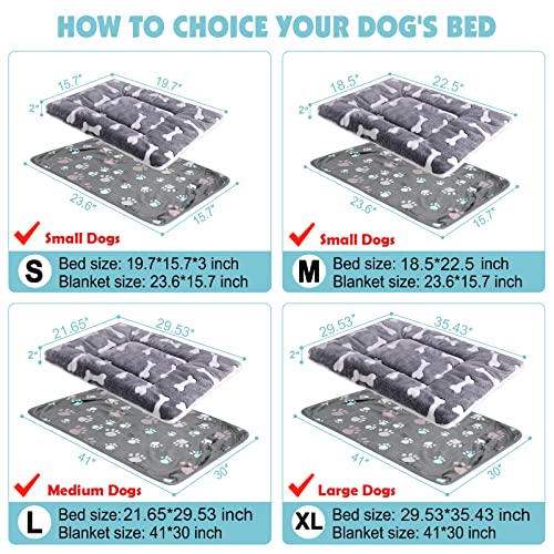 Super Soft Flannel Dog Crate Bed with Dog Blanket for Crate, Kennel, Car Seat - Machine Washable Dog Crate Pad for Small… - Image 3