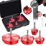4-Piece PVC Pipe Reamer Kit for 1/2' Drills - 1-1/4',2',3',4” Inner Cutter Tool Reamer for PVC, CPVC, ABS, Conduit & Industrial Pipe, SCH40 Repairs, Pipes Fitting Saver