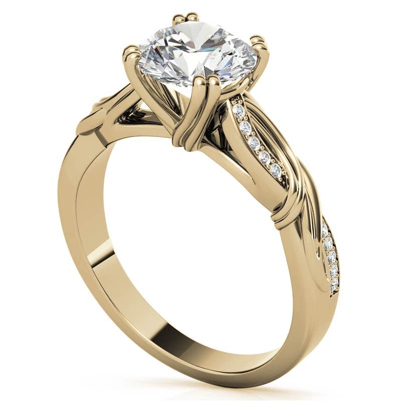 1 ct Moissanite Engagement Wedding Anniversary Ring for Women, Round Cut Twisting Infinity Bridal Ring2