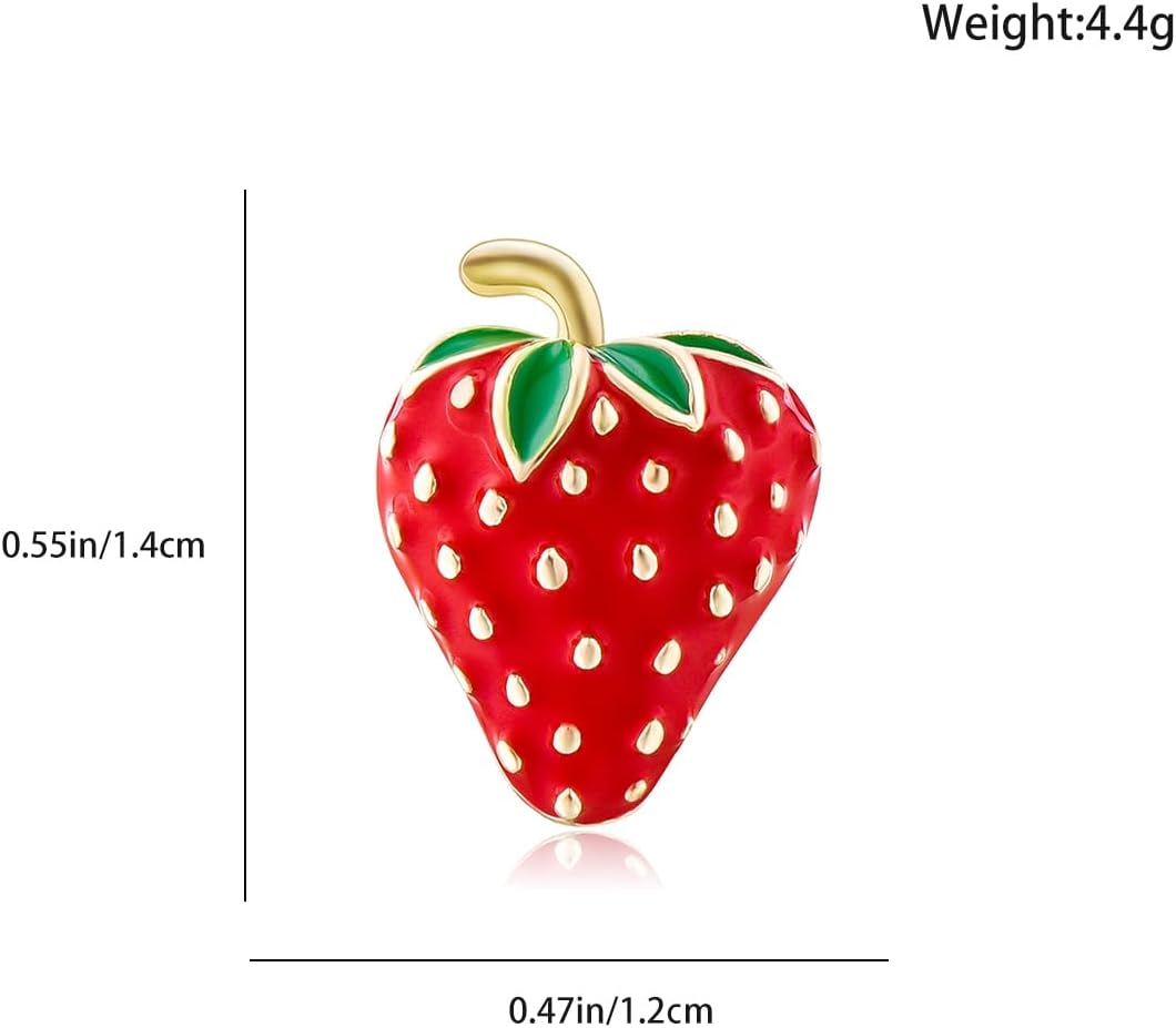 Strawberry Earrings for Women Strawberry Stud Earrings Girls Fruit Earrings Jewelry Gifts Granddaughter Daughter Niece - Image 6