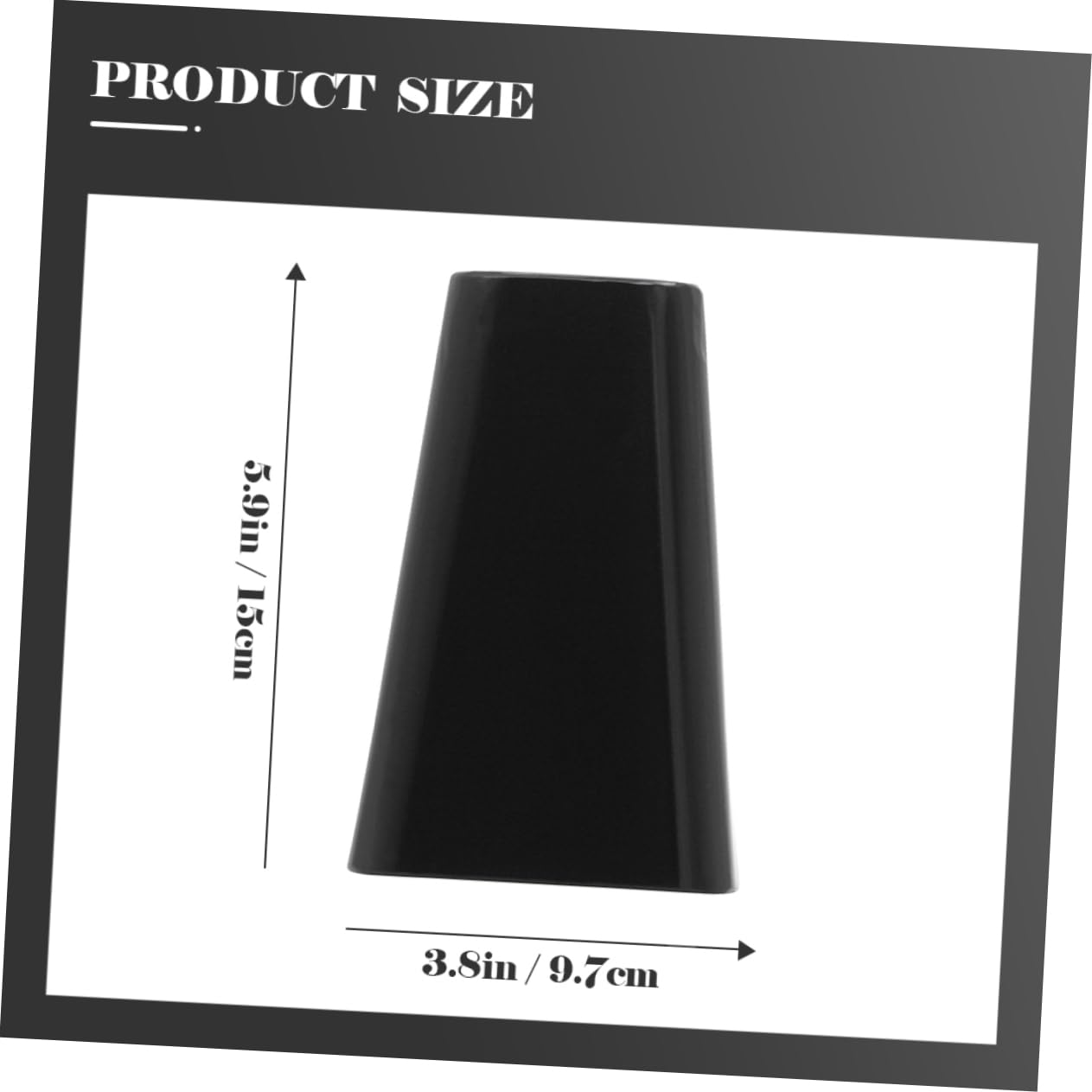 SUPVOX 6 Inch Cowbell for Drum Set Musical Instrument Accessory Black Metal for Professionals Beginners Students