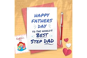 Happy Fathers Day To The World’s Best Step Dad – Premium A5...
