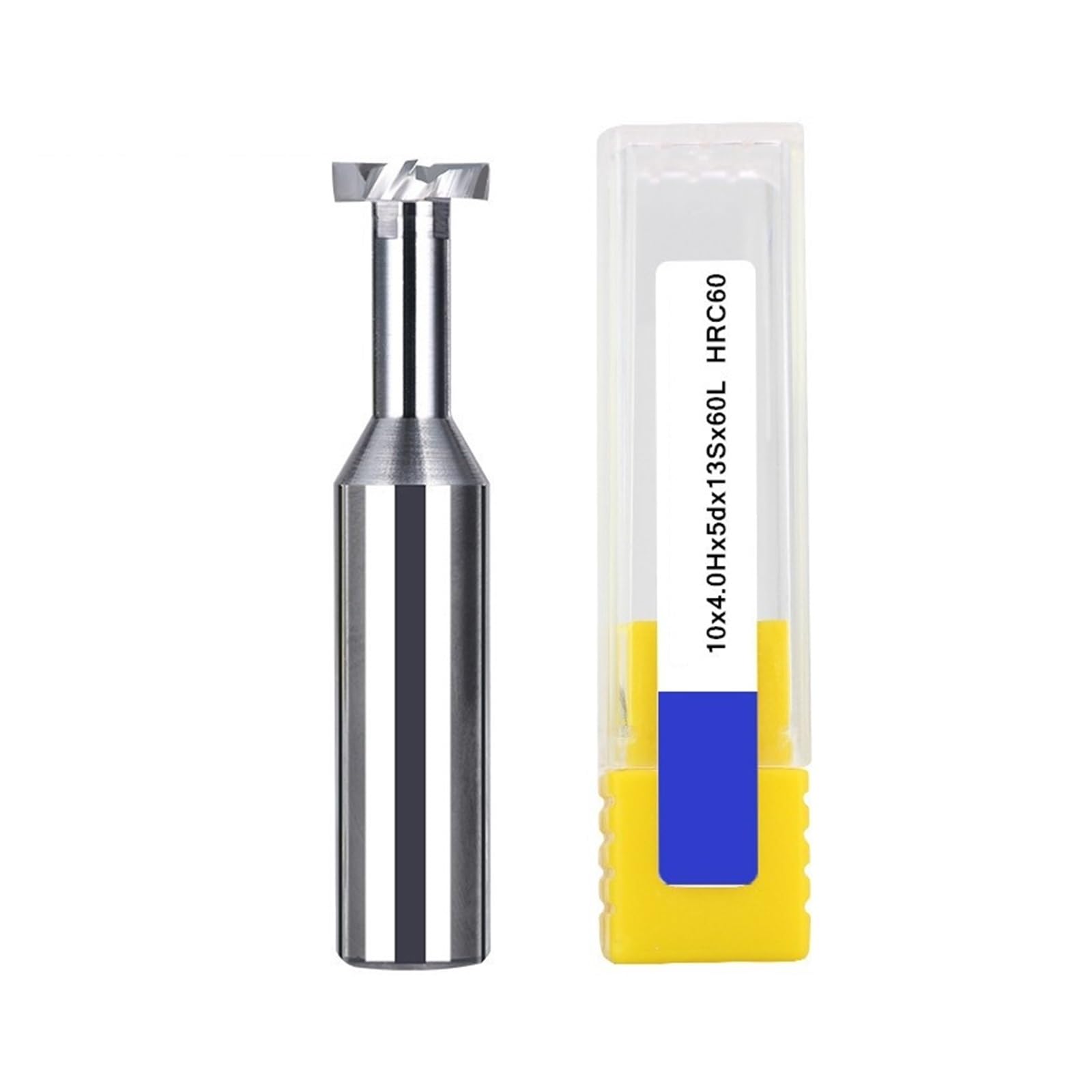 Fresa con ranura en T de aleación de acero de tungsteno for mecanizado de precisión de aluminio, cobre y madera - 1 unidad(10x3.0Hx5dx13Sx60L)