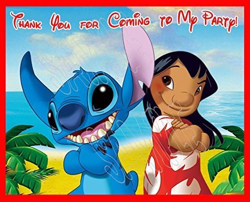 Lilo and Stitch Party Favors Supplies Decorations Gift Bag Label Stickers ONLY 3.75