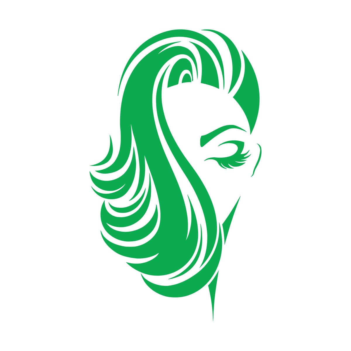 Barber Shop Vinyl Wall Decal Girl Face Lady Beauty Hair Salon Hairstyle Sticker Removable Art Mural for Bedroom Living Room Small - 30x51cm — image 1