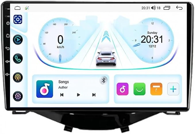 9-calowy dotykowy radio GPS dla Aygo b40 Peugeot 108 2014-2021, obsługuje BT WiFi Mirror Link 4G sterowanie z kierownicy(HM605 4 Core Wifi 4+64GB)