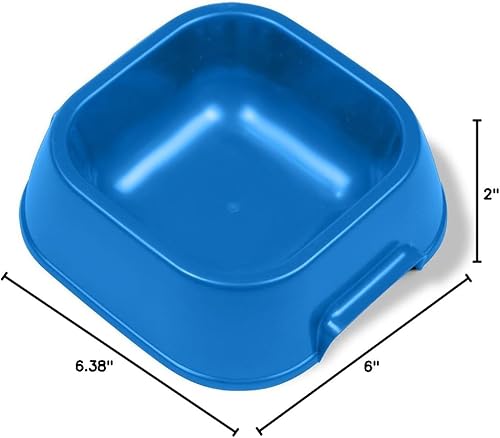 Miniatura 6 de Van Ness Tazón de comida y agua para mascotas, plato de plástico de capacidad de 16 onzas para perros y gatos, base ancha sin puntas que evita
