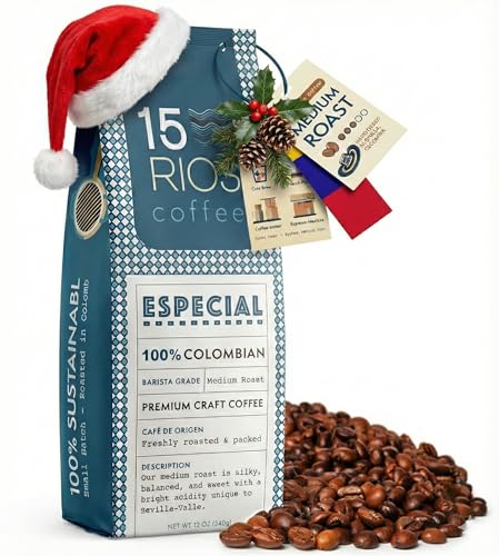 15 RIOS Colombian Medium Roast Whole Bean Coffee 12oz