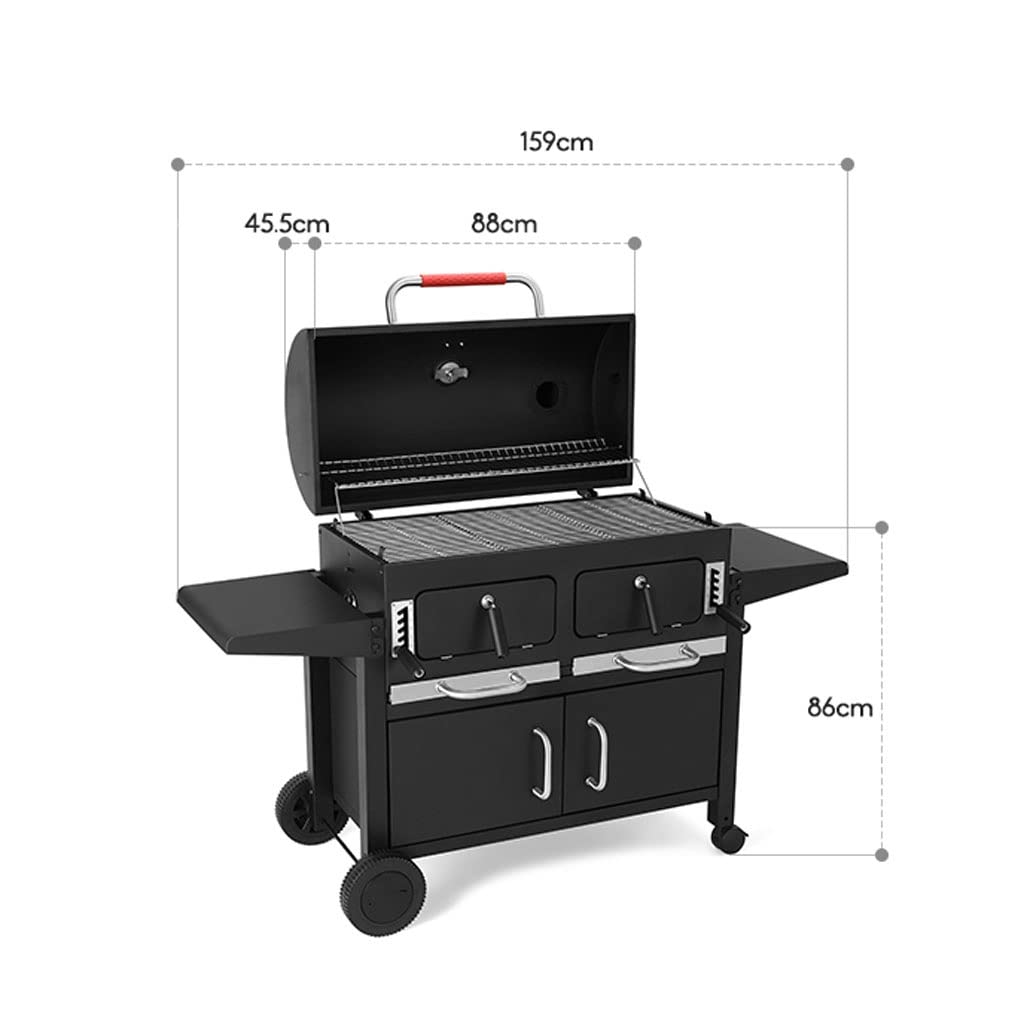 XMING Grill na dziedzińcu, domowy stojak na grilla, sprzęt do grillowania na świeżym powietrzu, piec do grillowania, duży grill, grill na węgiel drzewny