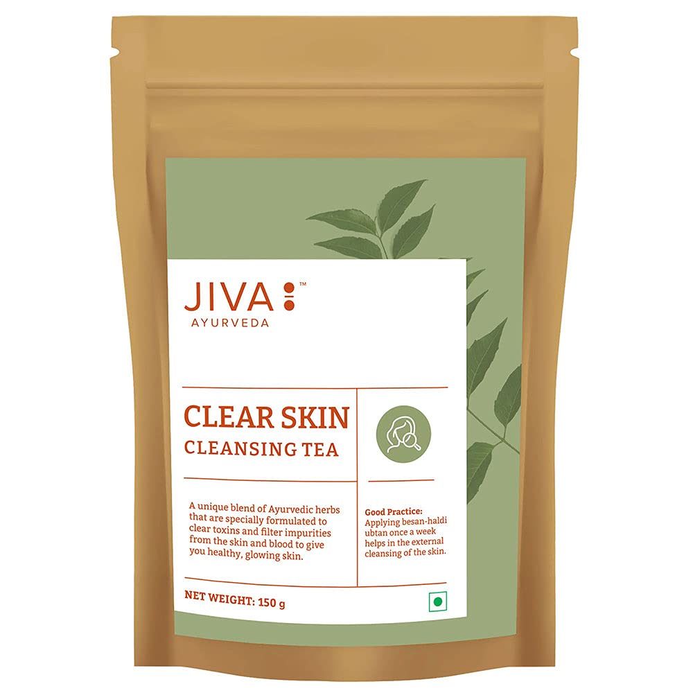 - Jiva Skin Tea 150gm | 100% Ayurvedic Caffeine Free Tea | Purifies Blood, Enhances Circulation | Fights Skin Diseases And Provides Healthy Glow (Pack of 1)