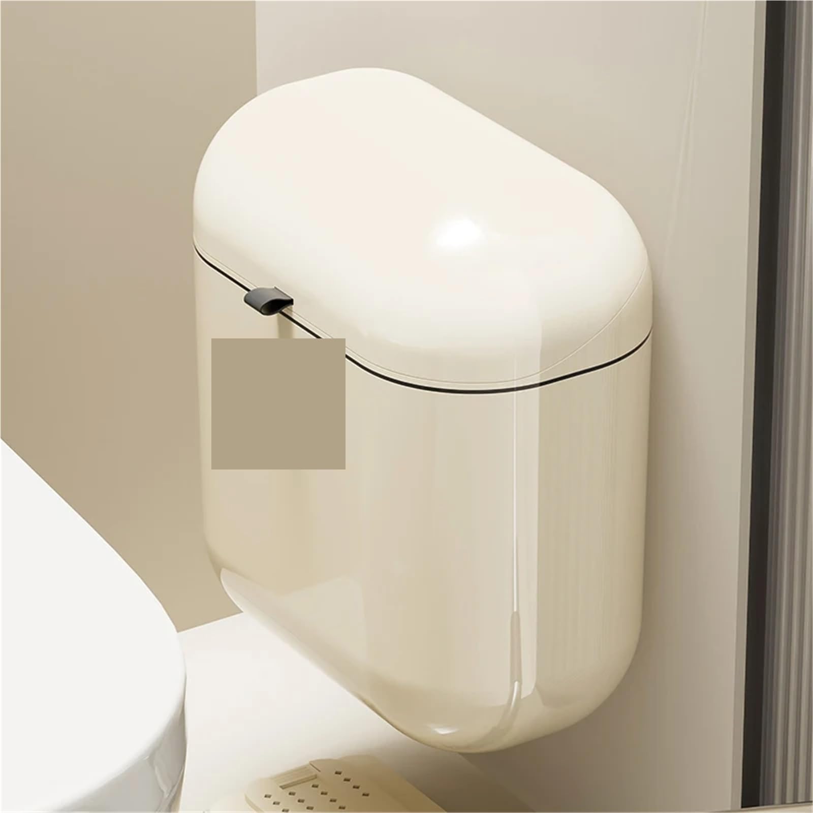 Wandmontierter Mülleimer for den Haushalt, große Kapazität, hohes Erscheinungsbild, Küchentoilette mit einer Abdeckung, wasserdichter Crack-Mülleimer FüR KüChe(9L)
