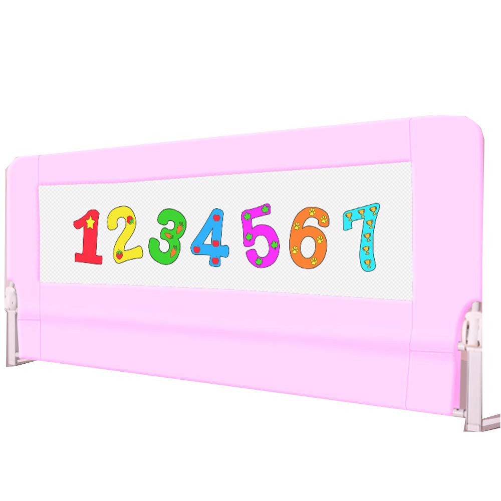 Barandilla de Cama Plegable, abatible 180 Grados, Lavable, Paquete de 1, Rosa (C), 180 cm x 70 cm