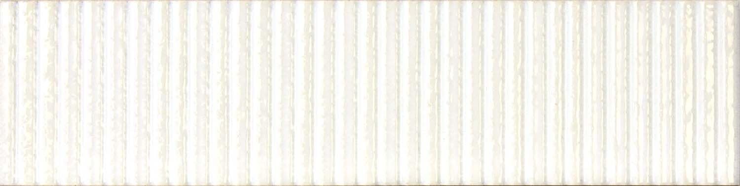 Zeno Textured Brick Tile Rectangle Bathroom Ceramic Tile Kitchen Splashback 300x75mm - White