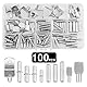TOVOT 100-teiliges Regalstift-Sortimentsset, 4 Stile, Regalstützstifte, Regalklammer-Set für Kleiderschrank, Schrank, Möbel