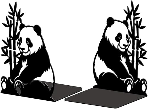 Miniatura 41 de Peacoblue Sujetalibros de metal para estantes, soportes de libro modernos y decorativos resistentes para estudio, oficina, escritorio, estante,