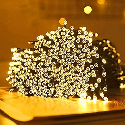 ilikable Christmas String Lights 40m 300LEDs Battery Powered Fairy Light Outdoor Indoor Auto Timer Decoration with 8 Changing Modes for Xmas, Christmas Tree,Wedding, Party, Birthday - Warm White Cover