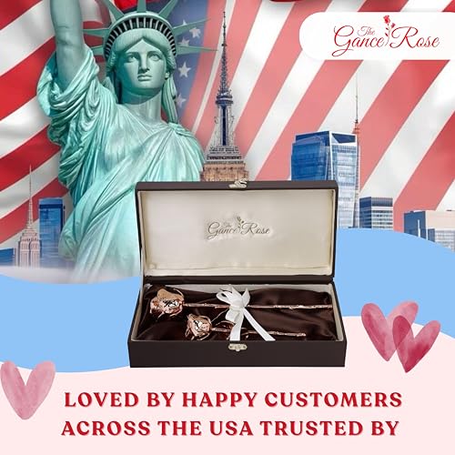 Image of 24K Rose Gold Dipped Handmade Rose with Gift Box, Antique Shiny & Real Preserved Flower for Women Ideal for Birthday, Anniversary, Fathers Day and Easter's Gift (Rose Gold, Combo 7 Inch & 11 Inch)