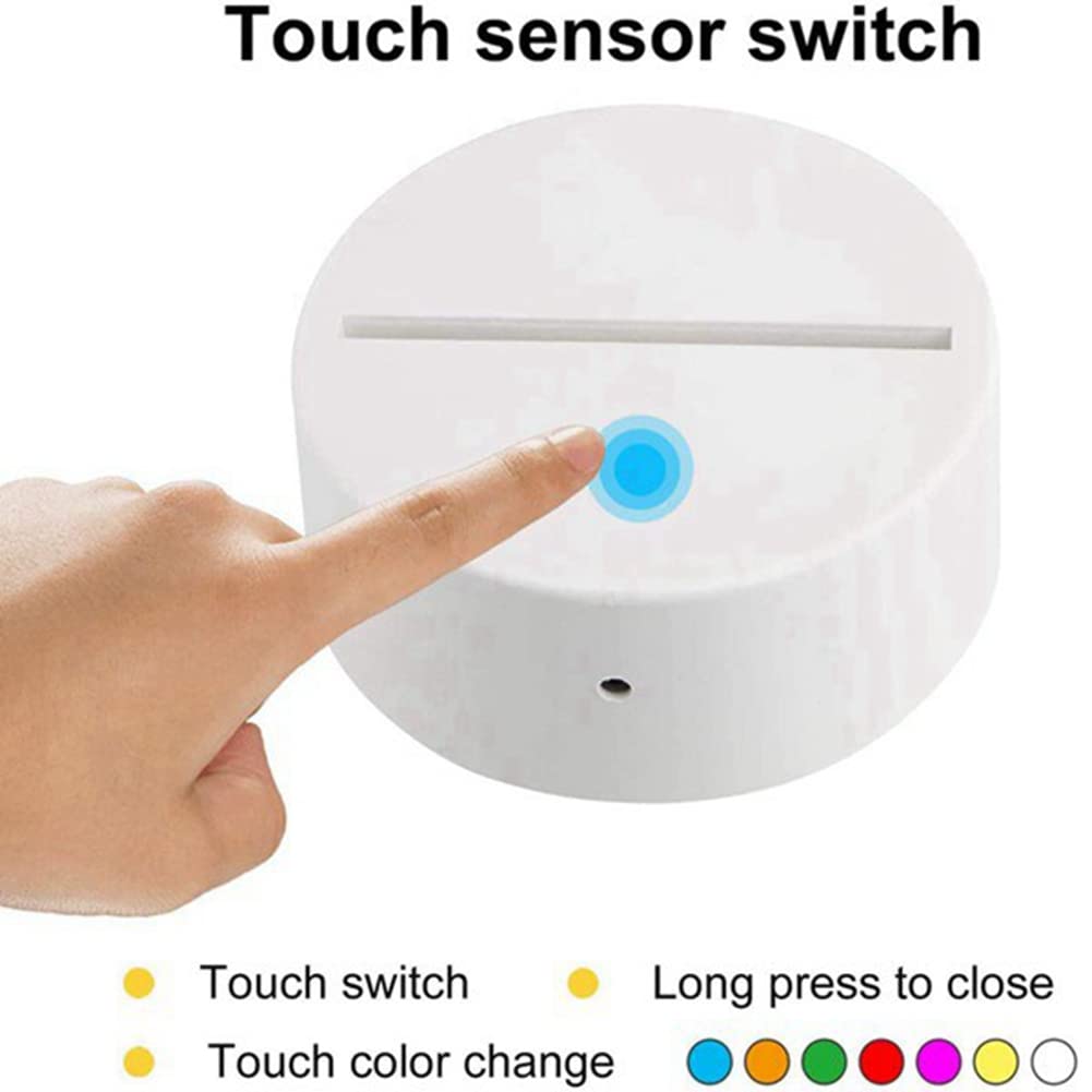 Joskeijky 10 confezioni di base per lampada da notte 3D LED + + USB, espositore per spettacolo di luce, 16 colori per acrilico