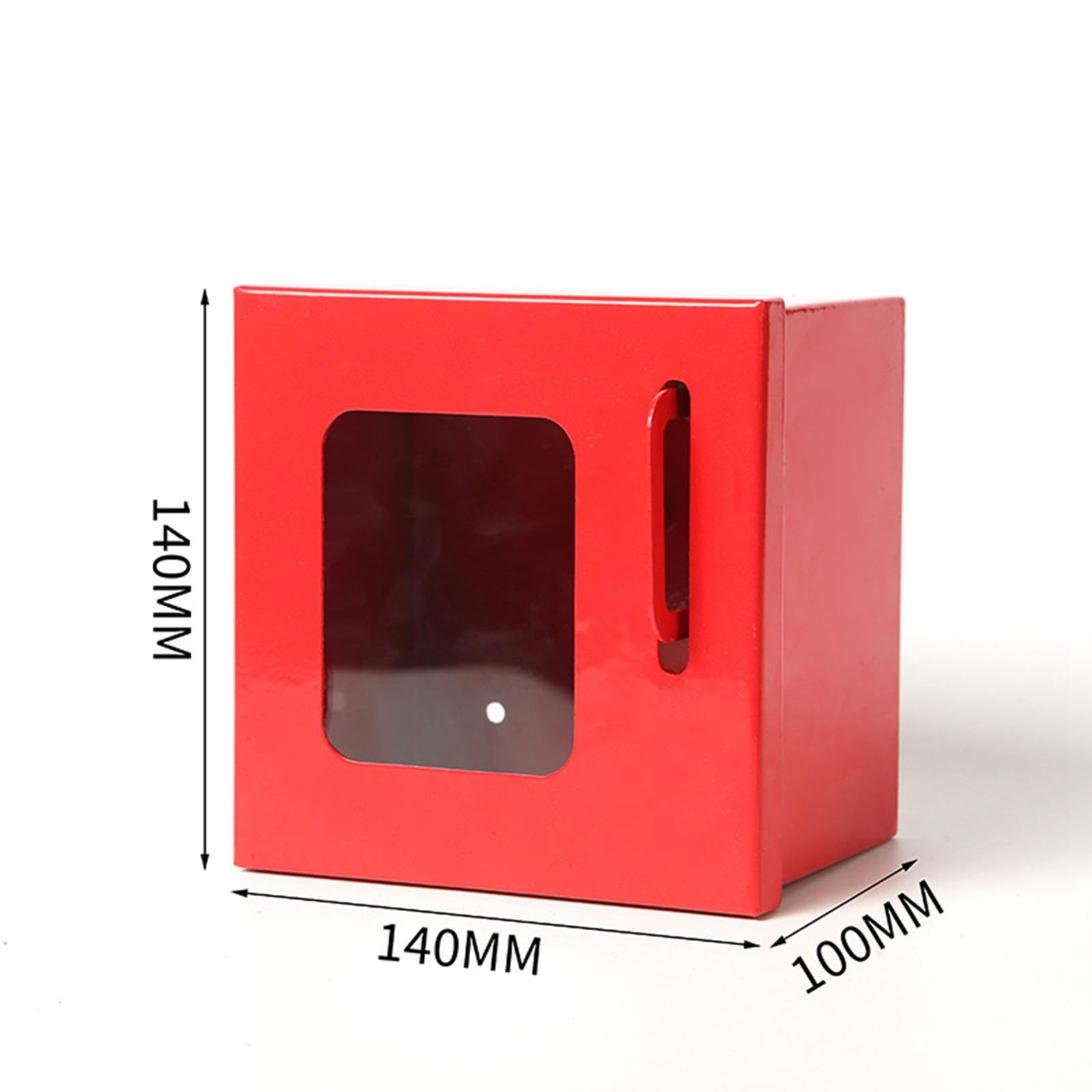 Caja de Bloqueo Duradera Caja Portátil para Candados Colectivas Montaje en Pared con Cierre Seguro Y Panel Visible Adecuada para Indus, Rojo