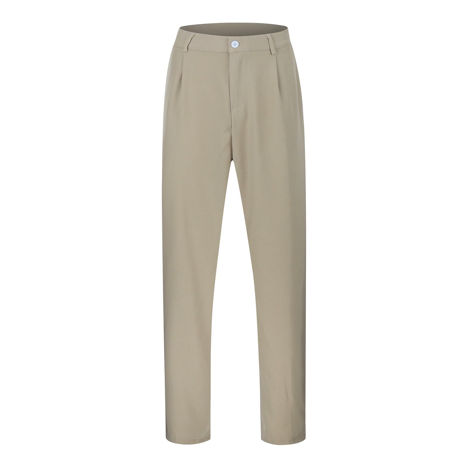 Genérico Pantalones De Traje De Hombre de Lino Delgado con Comodidad Elástica Pantalones De Traje Antiarrugas Sin Planchar Oficina Temperamento Fitness Pantalones