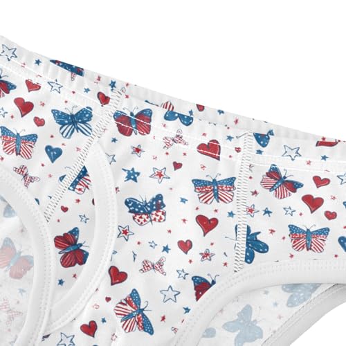 Butterfly Hearts Stars Pattern Boys' Underwear 100% Cotton Boys' Briefs Soft Toddler Underwear4
