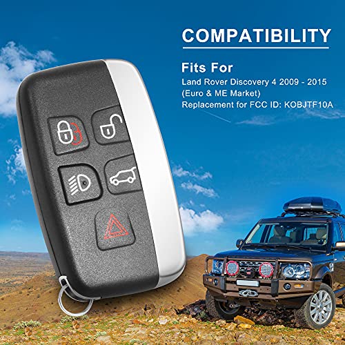 Boîtier de clé 5 boutons Land Rover Discovery 4 pour remplacer une coque télécommande usée - 3
