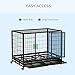 GOWE Heavy Duty Dog Crate Metal Cage Kennel, Black