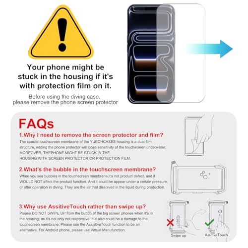 Étui de plongée 30m tactile complet pour iPhone 17 et Samsung S24