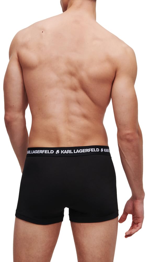 Karl Lagerfeld Hombre Logo Trunk Set (3 Pack) Black XL
