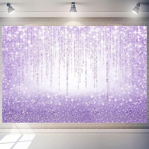 Fondo morado con purpurina 8x6 FT para fotografía miniatura 1