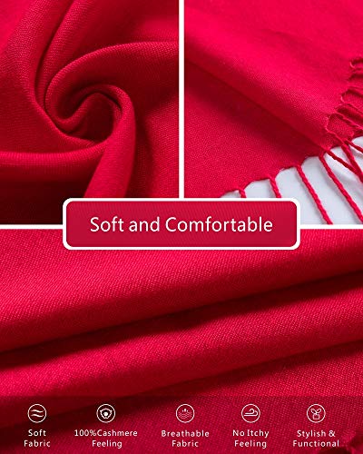 EURKEA Women's Scarf Pashmina Silky Soft Shawls Wraps Stole for Evening, Wedding and Gift4