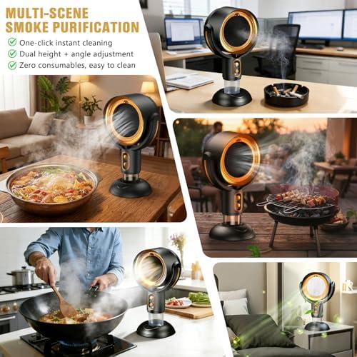 Portable Range Hood Fan Desktop Range Hood with Detachable Filter 2 Speed Exhaust Fan & Large Oil Cup Portable Kitchen Exhaust Fan for Apartment Dorm RV Indoor Cooking BBQ Hot Pot - 5