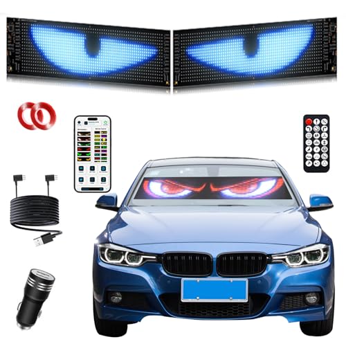 Alta luminosità e Lunga Durata: Questo display LED programmabile è dotato di perline LED RGB di alta qualità, che offrono colori brillanti e un'elevata luminosità per garantire una visualizzazione nitida sia di giorno che di notte. La durata del design è fino a 10.000 ore e il livello di impermeabilità è IP65, che può resistere ad ambienti difficili.