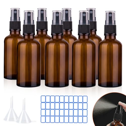 O-Kinee Spray de Vidrio ámbar 8 pcs Botella de Vidrio ámbar...