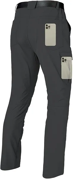 keihTrail Men's Hiking Cargo Work Pants Waterproof Lightweight Quick Dry Outdoor Fishing Travel Mountain Tactical Pants