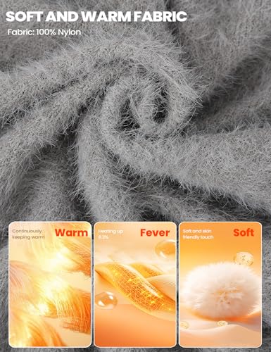Image of Arssm Womens Fuzzy Cardigan Sweater V Neck Sweaters Fluffy Top