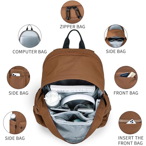 Lightweight Travel Backpack, 17inch Laptop Backpack Waterproof Large Capacity Daypack with Multiple Pockets, Laptop Compartment for Commuting/School/Outdoor Activities4