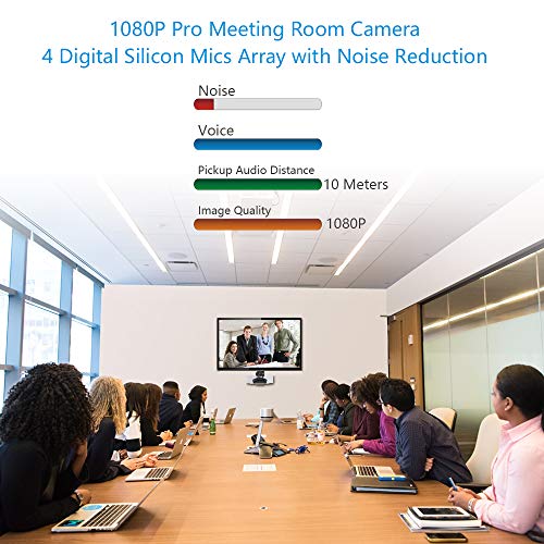 MOERTEK MC200S Full HD 1080P Conference Camera with Voice Tracking, Built-in 4 Microphone Arrays, Fixed Focus, USB Video… - Image 5