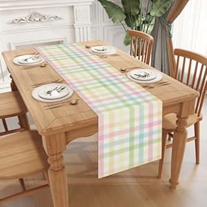   Linen-Buffalo-Check-Plaid-Spring-Table-Runner-72-Inches-Long-Farmhouse-Spring-Summer-Easter-Home-Kitchen-Dining-Room-Table-Decorations
