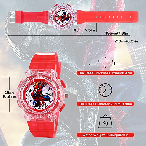 Kids Watch - Superhero Analog Watch for Boys & Girls, Adjustable Strap Learning Time Wrist Watch with 3 Colors Flashing, Cool Inexpensive Gift for Toddlers, Boys & Girls2