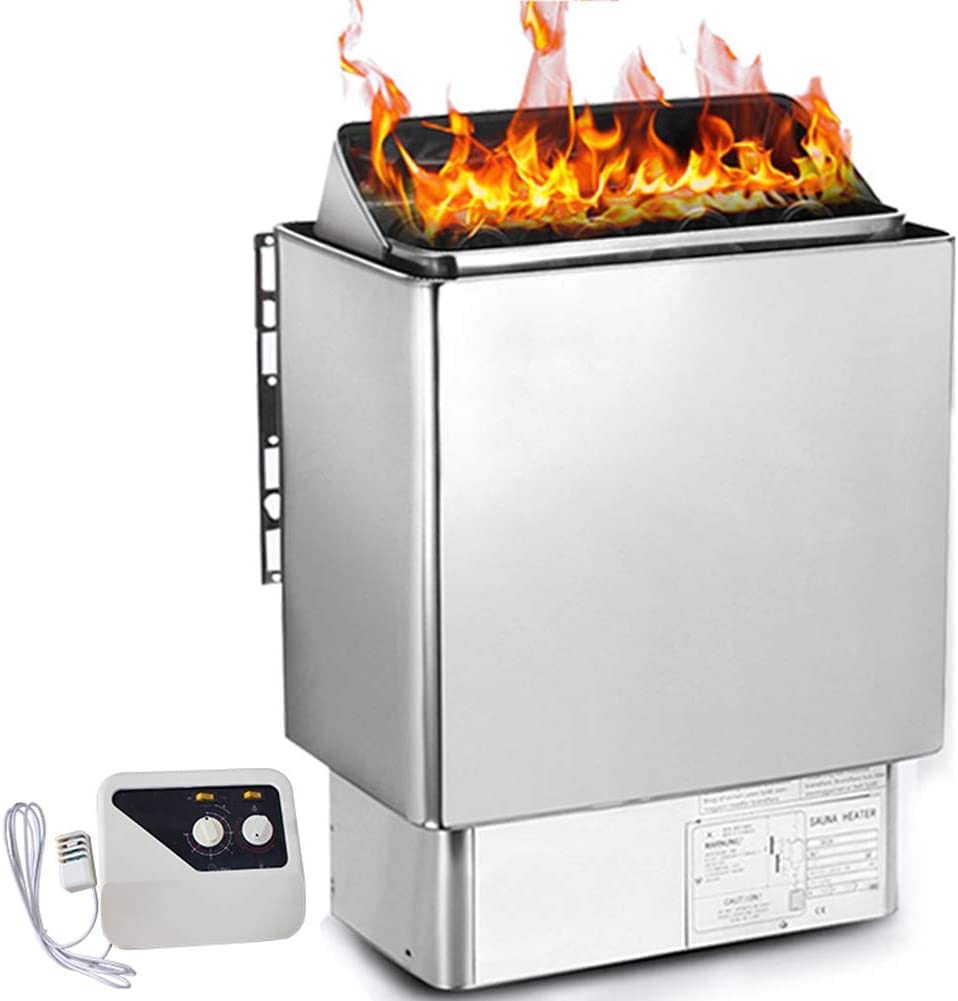 Forno Elettrico per Sauna, con Controllo termostato Esterno Sauna secca, Attrezzatura per Bagno Turco, per Bagno di Hotel di casa (9KW)