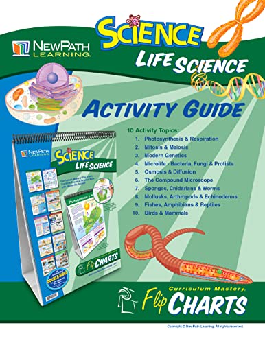 Image of NewPath Learning 10 Piece Mastering Middle School Life Science Curriculum Mastery Flip Chart Set, Grade 5-9 Multi, 12 L X 18 W in