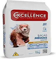 Ração Dog Excellence para Cães Adultos de Raças Médias Sabor Frango e Arroz 15kg