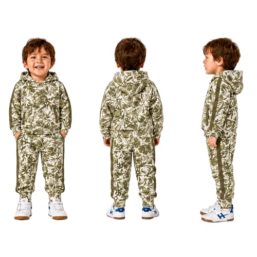 Image of Volcom Infant Toddler Baby Boys Joggers Set - 2 Piece Fleece Pullover Hoodie and Jogger Pants Activewear Set (Sizes: 12M-7)