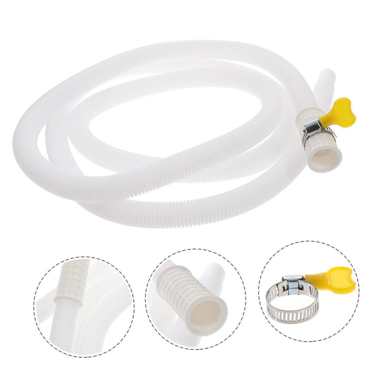Alipis Tubo Flessibile per Scarico Condizionatore Tubo Drenante per Acqua Connettore di Scarico Kit per Unità Finestra Fascetta Inclusa