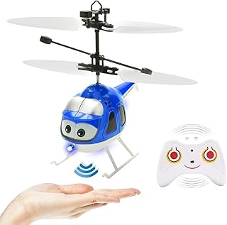 Generico Elicottero Telecomandato Infrarossi Con Luce a LED RC Doppio Giroscopio Mini per Bambini Radiocomandato Interno ed Esterno, Colori Assortiti