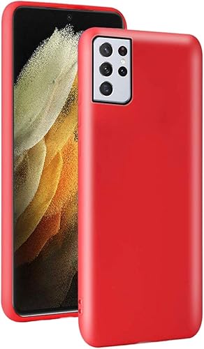 Miniatura 2 de Paquete de 8 fundas para Samsung Galaxy S21 Ultra 5G, carcasa de silicona a prueba de golpes para Galaxy S21 Ultra de 6.8 pulgadas (2021), rojo,