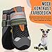 Eyein Hundeschuhe Pfotenschutz, 2 Stück atmungsaktiv Hundeschuhe mit Rutschfester Sohle und reflektierendem Klettverschluss für kleine, mittlere und große Hunde, Sport im Freien (Schwarz, Größe 6)