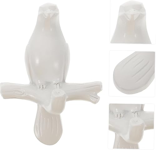 Miniatura 5 de HOMSFOU 1 gancho de madera para colgar pájaros de alta resistencia, decoración de pájaros, gancho adhesivo de pared, gancho para ropa, gancho de